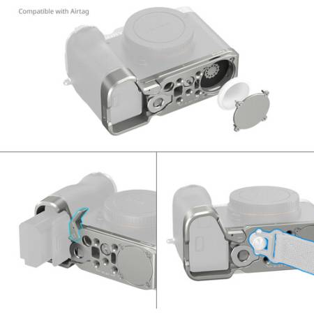 SmallRig 5482 - montażowa płytka dolna/bazowa, Arca-Swiss, Quick Release, schowek na Apple AirTag, do Sony Alpha 7C II i 7CR